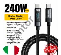 240W USB Type C To USB C Cable 100W PD 3.1 Fast Charging Charger Cable Wire 2M