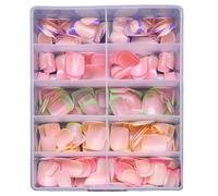 240x/Scatola Francese Punta Unghie Finte Multicolore Bordi Premere Su Unghie Copertura Completa Stick On Breve Falso Per La Donna