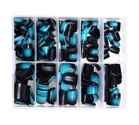 240x/Scatola Unghie Finte Coperture Piene Stick On Unghie Staccabili Premere Sui Unghie Sfumature Artificiali Manicure Forniture
