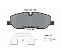 2419101 TEXTAR Kit pastiglie freno, Freno a disco per LAND ROVER