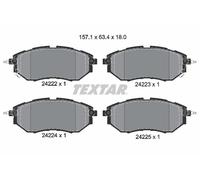 2422201 TEXTAR Kit pastiglie freno, Freno a disco per ,SUBARU