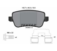 2434801 TEXTAR Kit pastiglie freno, Freno a disco per FIAT