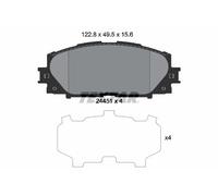 Textar 2445101 Kit Pastiglie per Freno a Disco