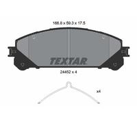 2445201 TEXTAR Kit pastiglie freno, Freno a disco per DAIHATSU,LEXUS,TOYOTA,TOYO