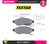 TEXTAR Kit pastiglie freni Anteriore con segnalatore usura integrato con accessori 2446902