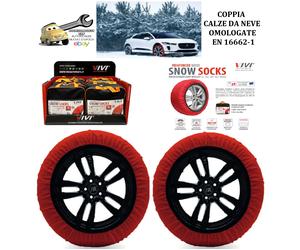 245/75-R16 VIVI Calze da Neve in Tessuto Rosso per Pneumatici UNI EN 16662-1