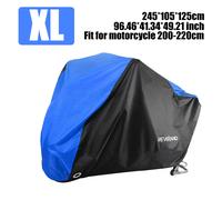 245 cm Coprimoto Nero Impermeabile Motori Scooter Dirt Bike Polvere Pioggia Neve Copertura protettiva UV Coperta Esterna XL