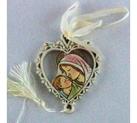 24658 Bomboniere Icona cuore appendino Madonna con bambino (kit 24 pezzi)