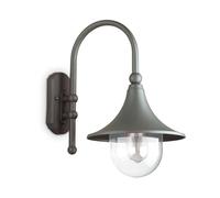 IDEAL LUX Applique Cima AP1 Arco Rustica-Country Alluminio Antracite 1 Luce E27 Classe A++