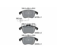 2470601 TEXTAR Kit pastiglie freno, Freno a disco per AUDI,AUDI (FAW)