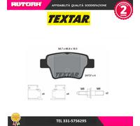 Textar Kit pastiglie freno posteriori Citroën (DF-PSA) C-Quatre 1.6 86 kW 13>15 2473701