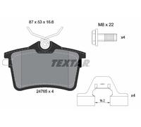 2476501 Kit pastiglie freno, Freno a disco Textar