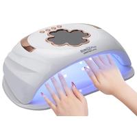 248W Lampada Unghie LED UV per Mani Doppie, Grande Spazio Lampada UV per Unghie Con 4 Impostazioni Timer,Asciugatrice per Gel a LED per Gel per Smalto, Fornetto Unghie Semipermanente per Manicure (1)