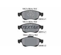 2491401 TEXTAR Kit pastiglie freno, Freno a disco per DACIA,MITSUBISHI,NISSAN,RE