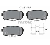 2494901 TEXTAR Kit pastiglie freno, Freno a disco per HYUNDAI