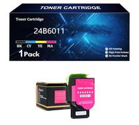 24B6011 24B6008 24B6009 24B6010 Cartuccia toner con chip , compatibile per Lexmark XC2132 XC2130 stampante laser,Magenta-1 Pack