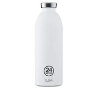 24BOTTLES Clima Bottle - Borraccia Termica 850 ml Acciaio Inox, Bottiglia Termica Thermos 100% Ermetico (12h Hot 24h Cold) dal Design Italiano, Borracce Termiche Ecologiche, Water Bottle Ice White