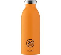 24Bottles Clima Bottle - Borraccia Termica 500 ml Acciaio Inox, Bottiglia Termica Thermos 100% Ermetico (12h Hot 24h Cold) dal Design Italiano, Borracce Termiche Ecologiche, Water Bottle Total Orange