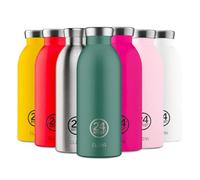 24Bottles Clima Bottle - Borraccia Termica 500 ml Acciaio Inox, Bottiglia Termica Thermos 100% Ermetico (12h Hot 24h Cold) dal Design Italiano, Borracce Termiche Ecologiche, Water Bottle Moss Green