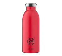 24BOTTLES Clima Bottle - Borraccia Termica 850 ml Acciaio Inox, Bottiglia Termica Thermos 100% Ermetico (12h Hot 24h Cold) dal Design Italiano, Borracce Termiche Ecologiche, Water Bottle Hot Red