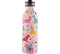 24BOTTLES Kids - Borraccia Bambini con Cannuccia Scuola Elementare e Asilo 500 ml, Borraccia Bambina Bambino Ermetica in Acciaio Inox BPA Free Ultraleggera Non Termica, Magic Friends Stone