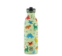 24BOTTLES Kids - Borraccia Bambini con Cannuccia Scuola Elementare e Asilo 500 ml, Borraccia Bimbo e Bimba 100% Ermetica in Acciaio Inox, BPA Free, Ultraleggera, Eco [Non Termica], Jurassic Friends