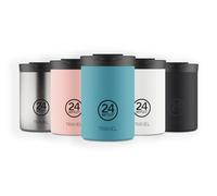 24Bottles Travel Tumbler- Tazza Termica Caffe, Te, Bevande Acciaio Inox da Viaggio 350ml, Termos Caffè 100% Ermetico, Thermos 6hHot/24hCold, Borraccia Termica Mug Ecologica Design Italiano Powder Blue