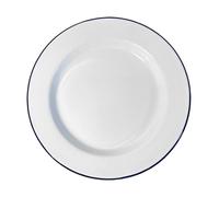 24cm White Enamel Dinner Plate | Traditional dinner plate