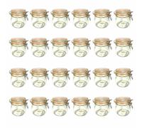 24er Set Barattolo Linguetta Fil di Ferro 500ml Vetro Vasetto Con Chiusura a