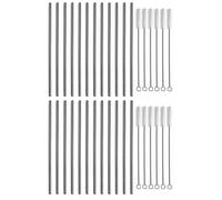 24er Set Cannucce Incl. Spazzola per Pulizia Ecologico Bere Tubo