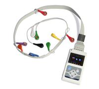 24h ECG Holter, schermo OLED, ECG a 12 derivazioni Record & Mark, PC Analyze
