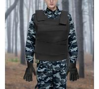 24J Gilet anti-pugnalata Abbigliamento di sicurezza per guardia di sicurezza con custodia e guanti Cinghie regolabili Gilet da campo Cs