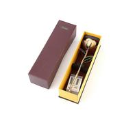 24k Gold Dipped Long Stem Rose Flower, Handcrafted Straight Handle Ornament Gift