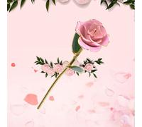 24K-Gold Rosa Fiori Artificiali Rosa Tuffato Rose Placcato Oro Rosa