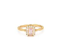 24KAE Bague avec structure et pierres colorées - 124130Y | Femmes | Oxyde de zirconium en or