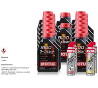 24L MOTUL 8100 X-CLEAN+ 5W-30 Olio Motore 300ml Engine Clean Diesel System Clean