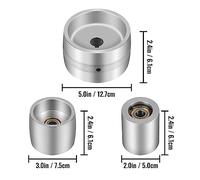 24mm Foro 6061-T6 Alluminio 2x72in Set di ruote for smerigliatrice a nastro 5in Ruota motrice coronata for lucidatura di utensili for smerigliatura cava(3In Tacking Wheel)