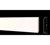 24mt Zoccolino Battiscopa legno multistrato 80x13mm Becco Civetta Laccato BIANCO