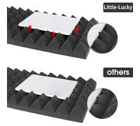 24Pcs 30X30X5CM Schiuma di Isolamento Acustico in Cotone per Isolamento Acustico per Studio di Registrazione Schiuma di Isolamento Acustico per Sala