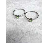 24pcs Anello Pietra Zodiacale Specchio Lucido Acciaio Inox Moda Gioielli -