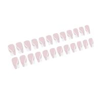 24pcs Breve Piazza Premere Su Unghie Acriliche Lucide Unghie Finte Francese Tip Stick On Nails Manicure Per Donne E