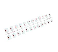 24pcs Breve Piazza Premere Su Unghie Comodo Stick On Nails San Valentino Manicure Accessori Per Occasioni Speciali Chiodo Moda