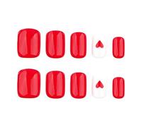 24pcs Breve Piazza San Valentino Press On Nails Comodo Stick On Unghie Manicure Unghie Accessori Per Ogni Occasione