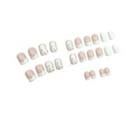 24Pcs Breve Piazza Unghie Finte Premere Su Unghie Artificiali Unghie Finte Colle Su Unghie Dis
