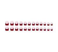 24Pcs Breve Piazza Unghie Finte Scintillanti Disegni Premere Su Unghie Piene Coperture Francesi Punta Acril