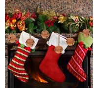 24pcs Christmas Bell Rusty Bell Bell Christmas Decorative Tree Ciondolo (40 mm)