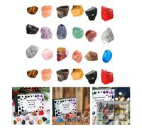 24pcs Christmas Count Down Stones Stones Avvent Calendar Minerals Festival