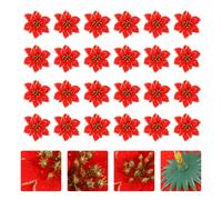 24pcs Christmas Lifeelike Flower Prop dell'albero di Natale Arrivo di layout