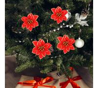 24pcs Christmas Lifeelike Flower Prop dell'albero di Natale Arrivo di layout