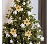 24pcs Christmas Lifeelike Flower Prop dell'albero di Natale Arrivo di layout